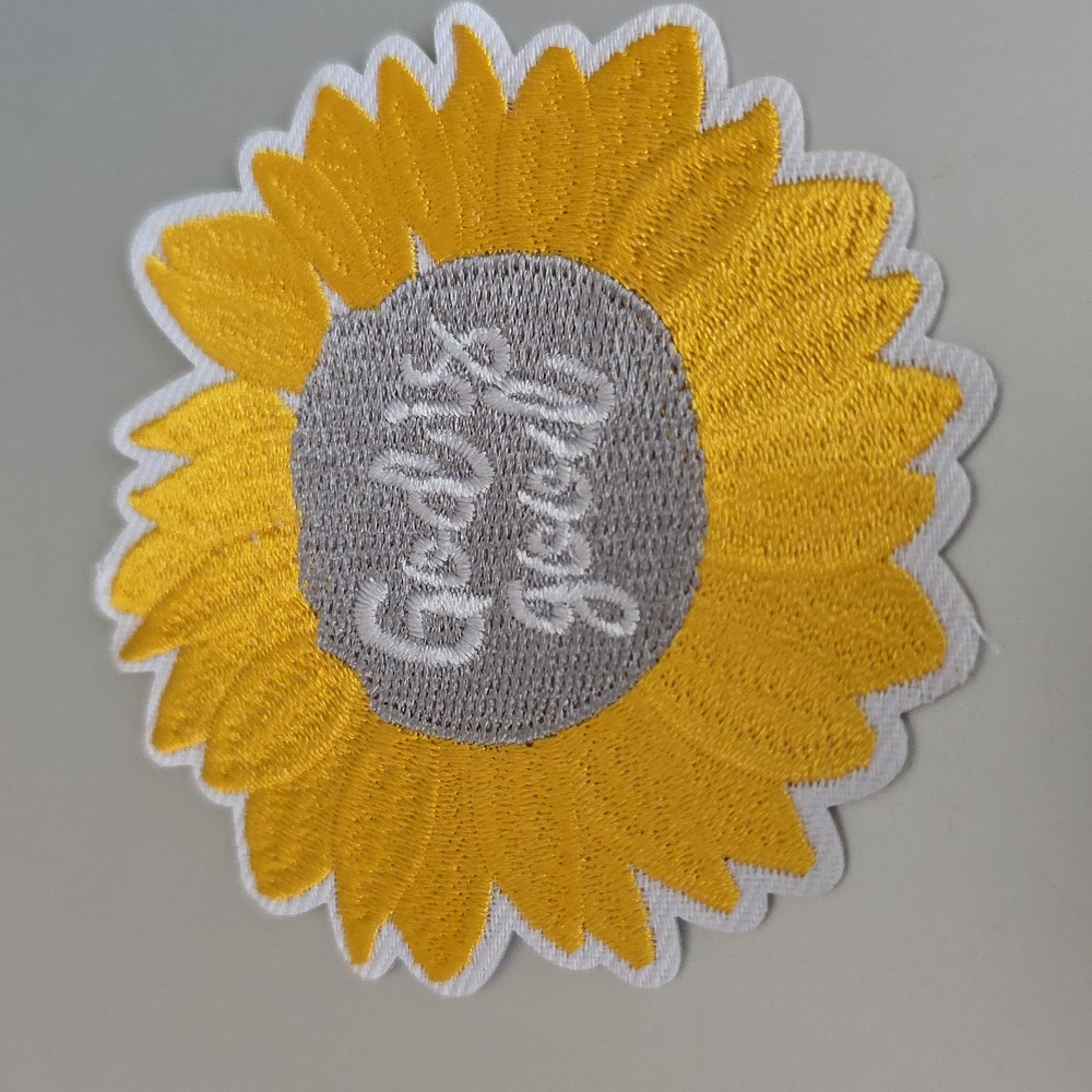 Iron On GOD IS GOOD SUNFLOWER